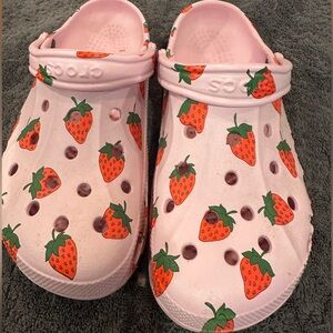 Strawberry crocs like new